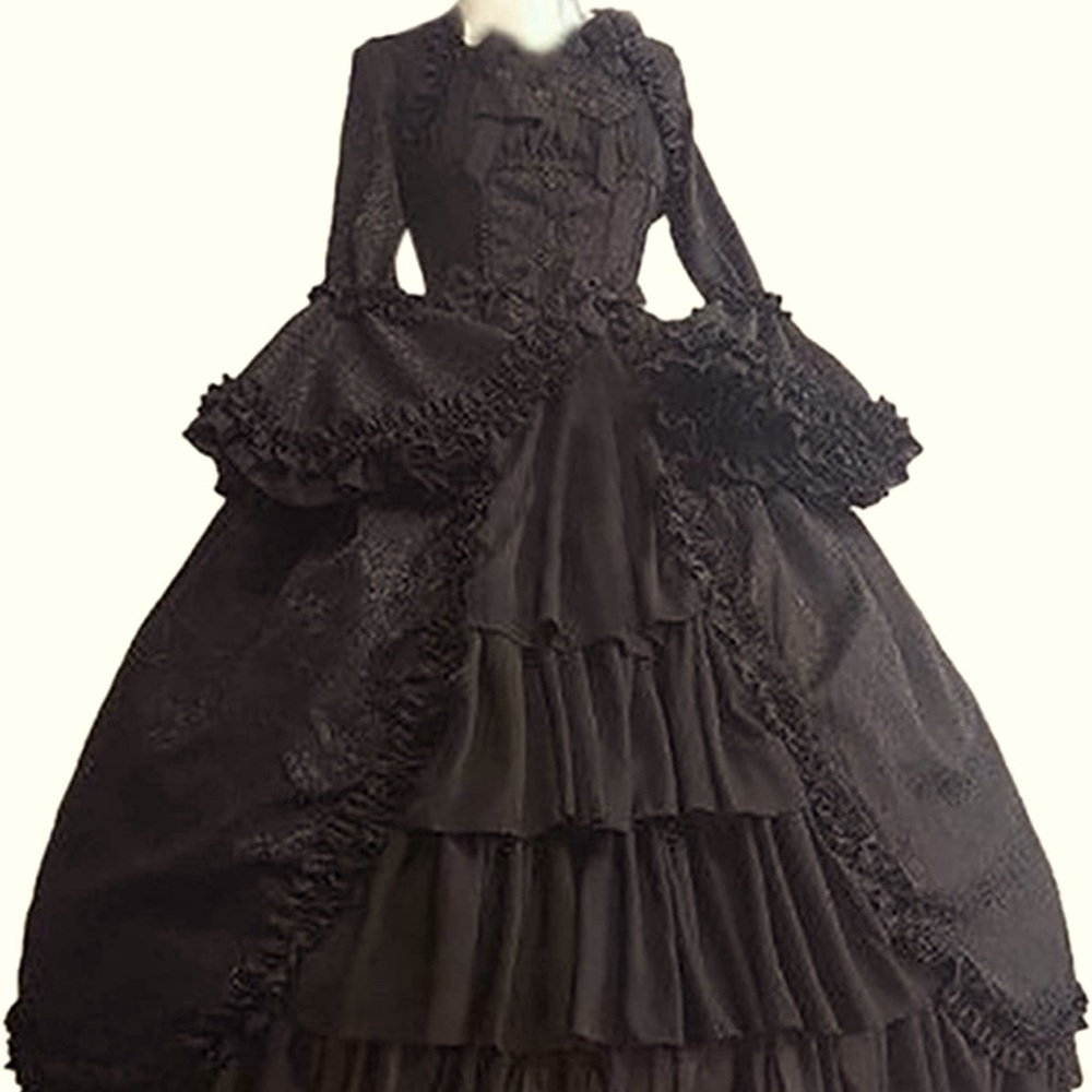 Black gothic Victorian renaissance vampire costume